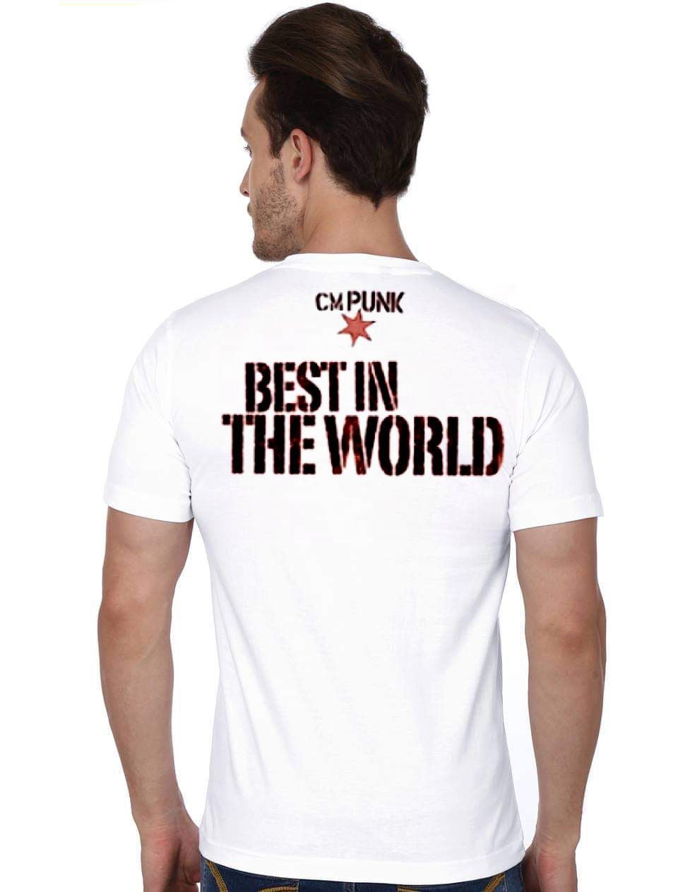 CM Punk Best In The World Mens White T-shirt