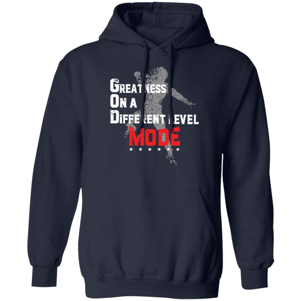 God Mode Greatness On A Different Level Mode-Hoodie- (Black-Blue-Navy Blue)