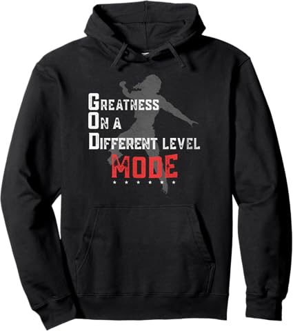 God Mode Greatness On A Different Level Mode-Hoodie- (Black-Blue-Navy Blue)