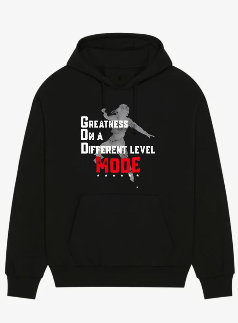 God Mode Greatness On A Different Level Mode-Hoodie- (Black)