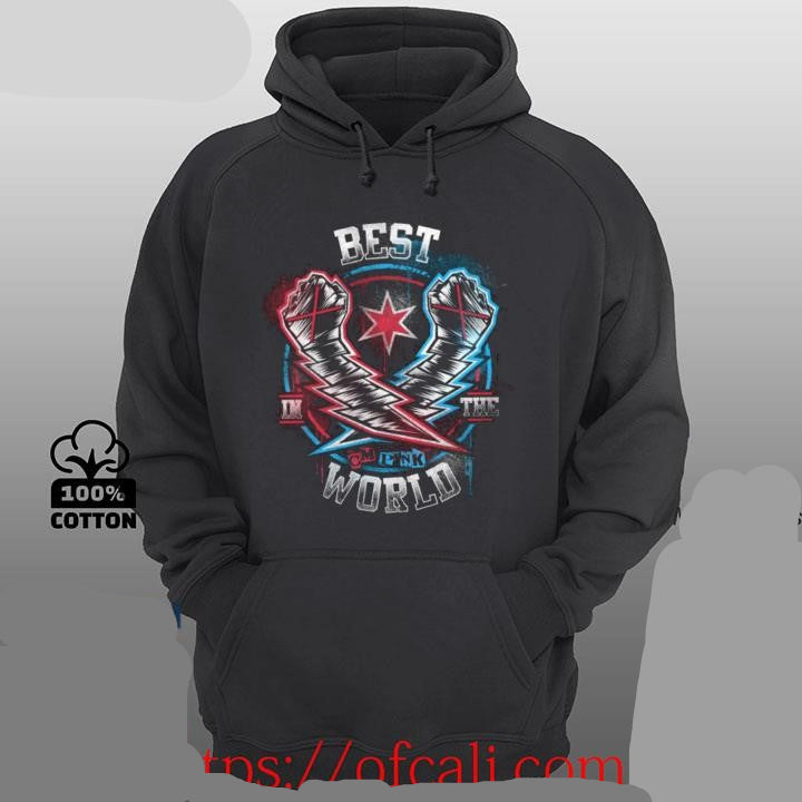 CM Punk Lightning Fists Pullover Hoodie Men's-Black