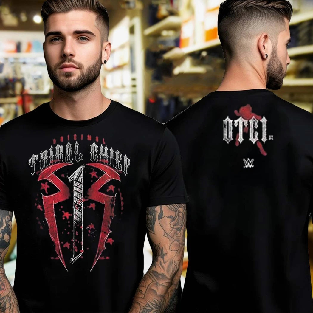 Men's Black Roman Reigns OTC1 Tribal Chief  (T-Shirt)