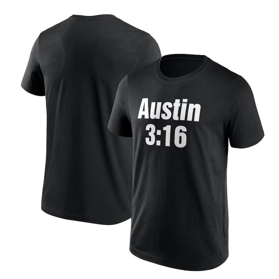 WWE Austin 3:16  Digital Print T Shirt (Black)
