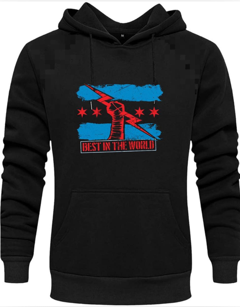 CM Punk Best in The World 2025 famous Edition Digital Print Hoodie (Black)