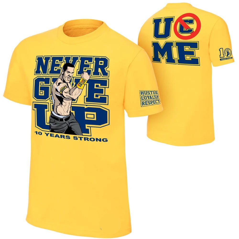 John Cena - 10 Years Strong - T-Shirt (Yellow)