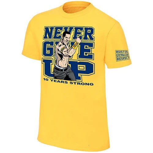 John Cena - 10 Years Strong - T-Shirt (Yellow)