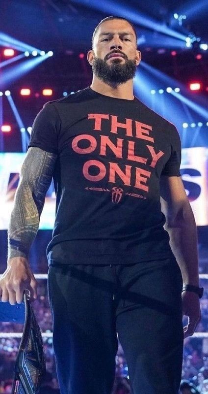 Roman Reigns The Only One Exclusive WWE Design Black Cotton T-shirt