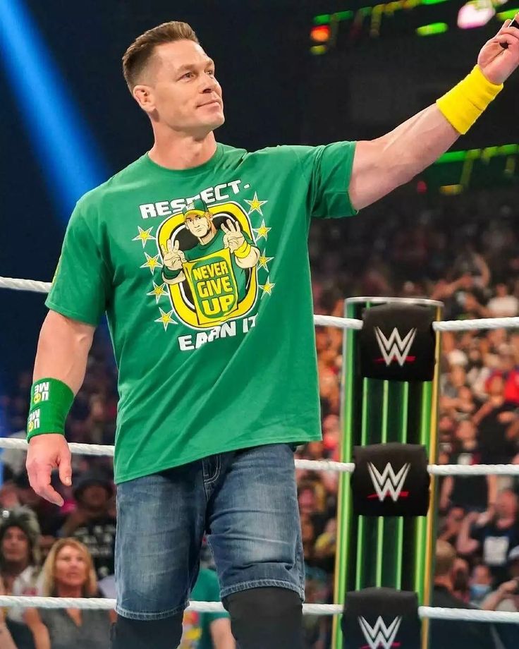 wwe John Cena Earn The Day Green T-Shirt