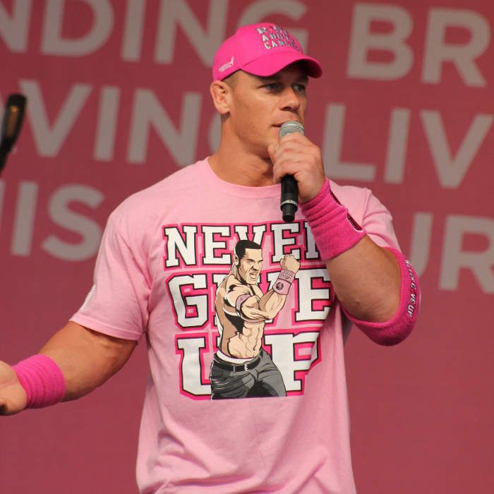 John Cena - Never Give Up - T-Shirt (Pink)