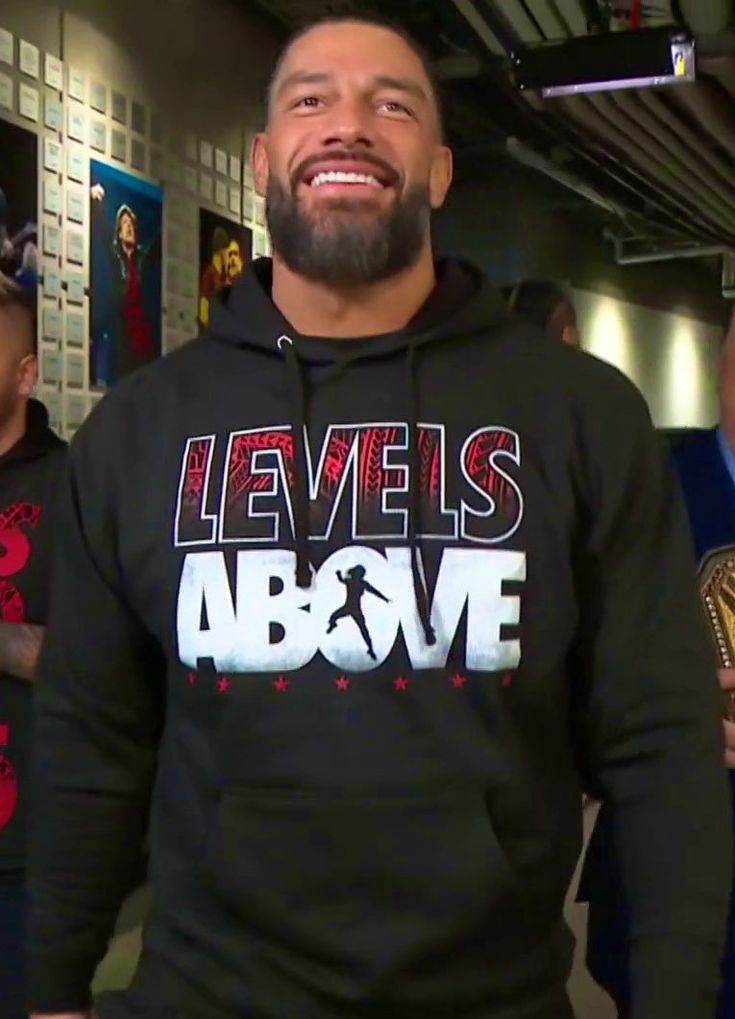WWE Roman Reigns Levels Above Hoodie (Black)