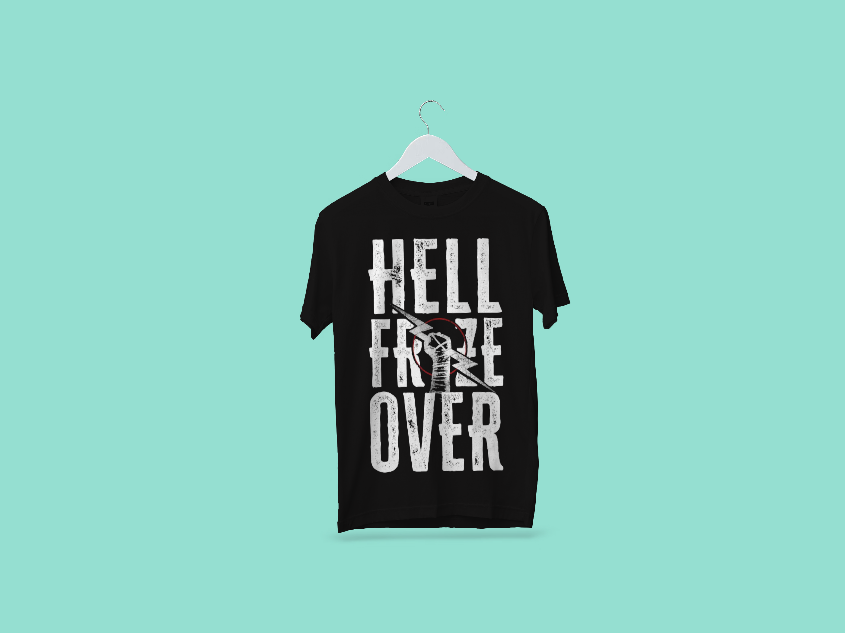 WWE CM Punk Hell Froze Over T-Shirt - Black)