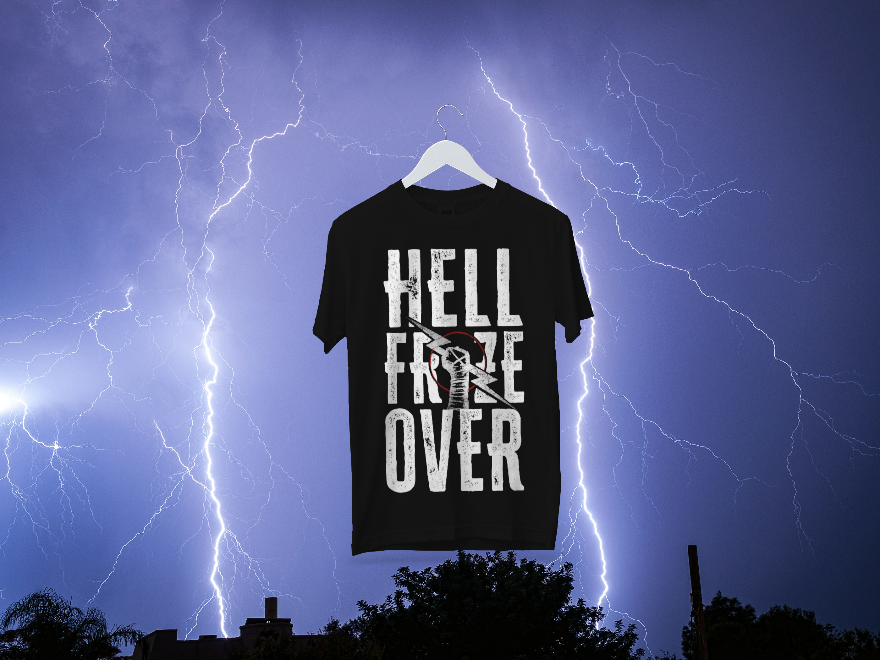 WWE CM Punk Hell Froze Over T-Shirt - Black)