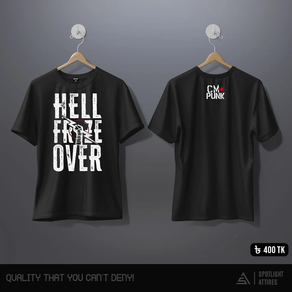 WWE CM Punk Hell Froze Over T-Shirt - Black)
