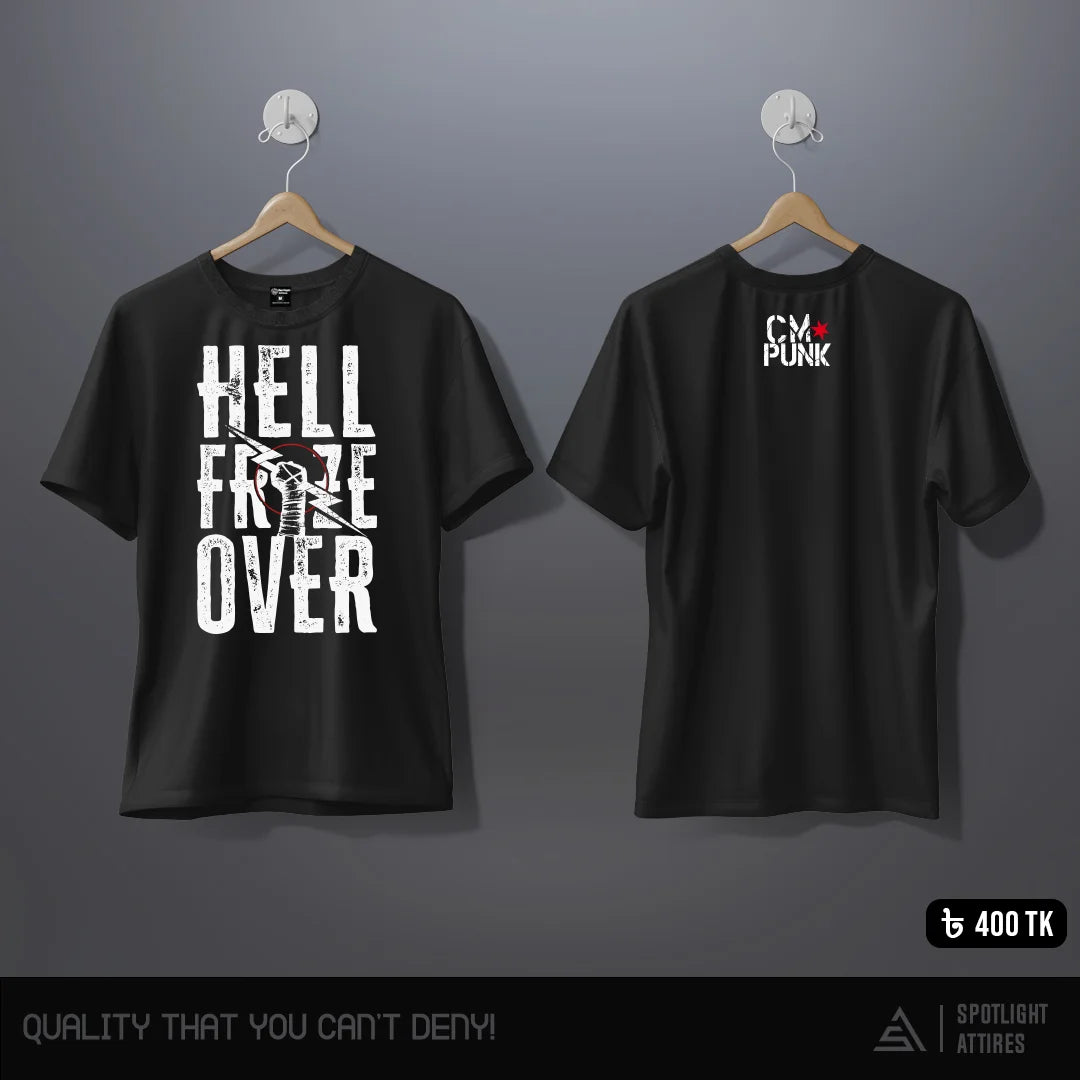 WWE CM Punk Hell Froze Over T-Shirt - Black)