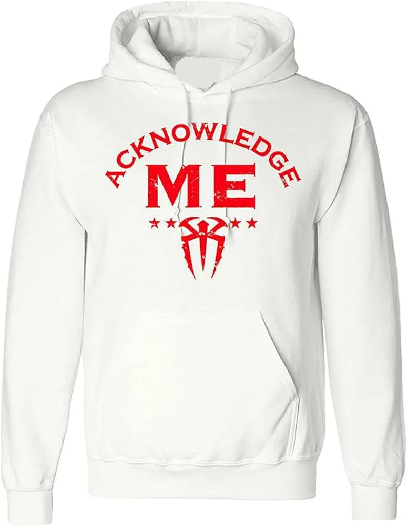 wwe Roman Reigns "Acknowledge Me" Hoodie (Black-Navy Blue-Red-White)