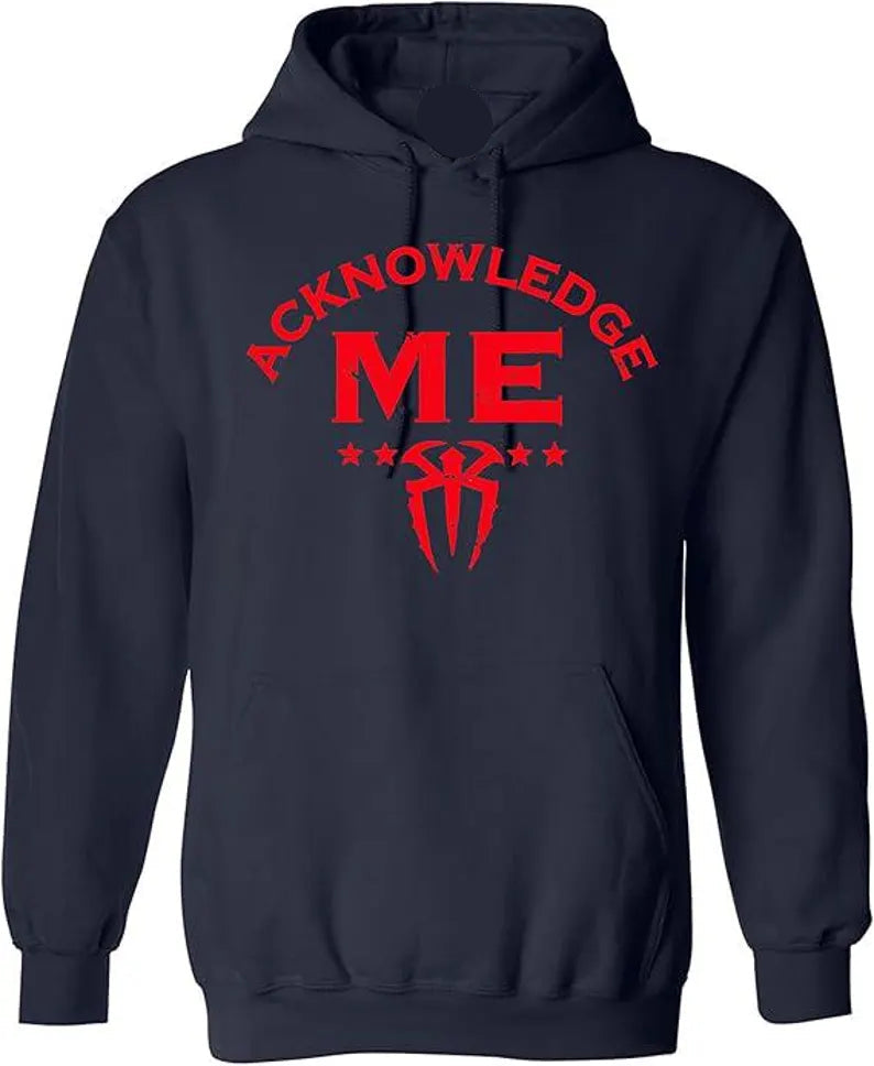 wwe Roman Reigns "Acknowledge Me" Hoodie (Black-Navy Blue-Red-White)