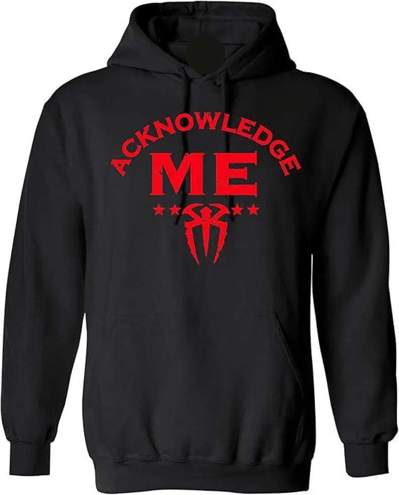 wwe Roman Reigns "Acknowledge Me" Hoodie (Black-Navy Blue-Red-White)