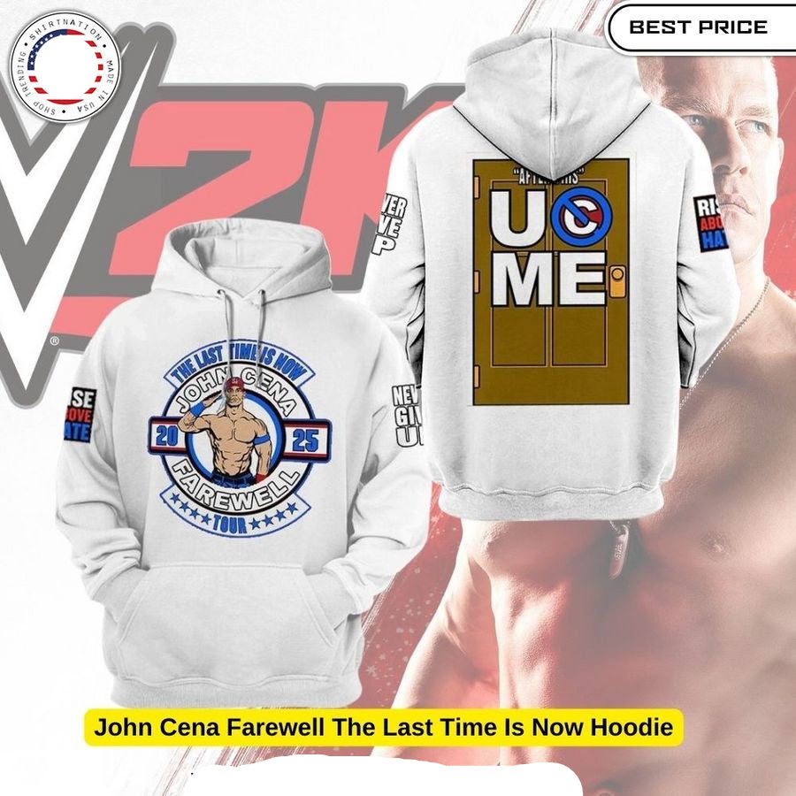 John Cena Farewell The Last Time Is Now Hoodie (White)