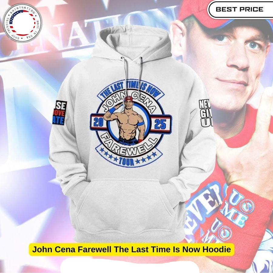 John Cena Farewell The Last Time Is Now Hoodie (White)