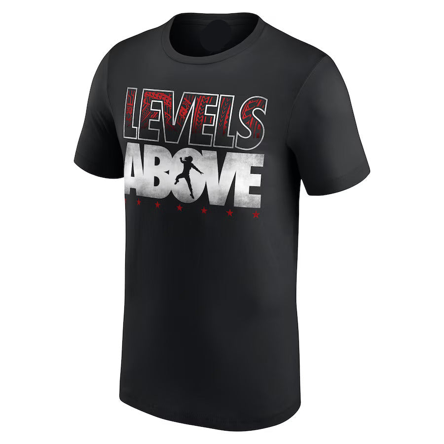 Roman Reigns Levels Above Digital Print T-Shirt ( Black )