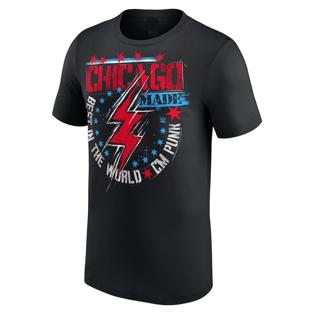 Men's Black CM Punk Chicago Made (T-Shirt)