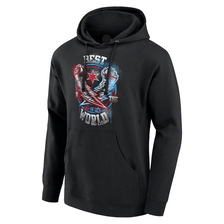 CM Punk Lightning Fists Pullover Hoodie Men's-Black