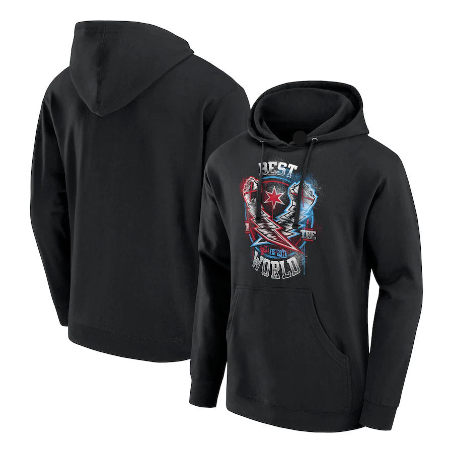 CM Punk Lightning Fists Pullover Hoodie Men's-Black
