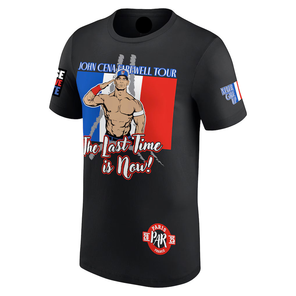 John Cena Farewell Tour 2025 Paris T-Shirt (Black)