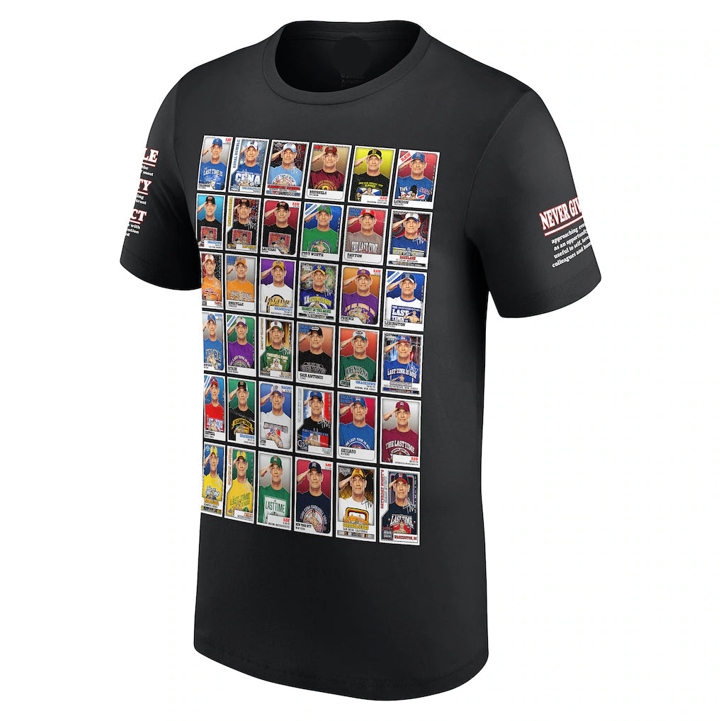 Men's Black John Cena Trading Cards (T-Shirt)