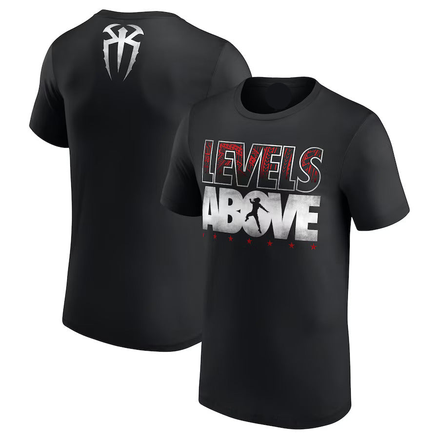 Roman Reigns Levels Above Digital Print T-Shirt ( Black )