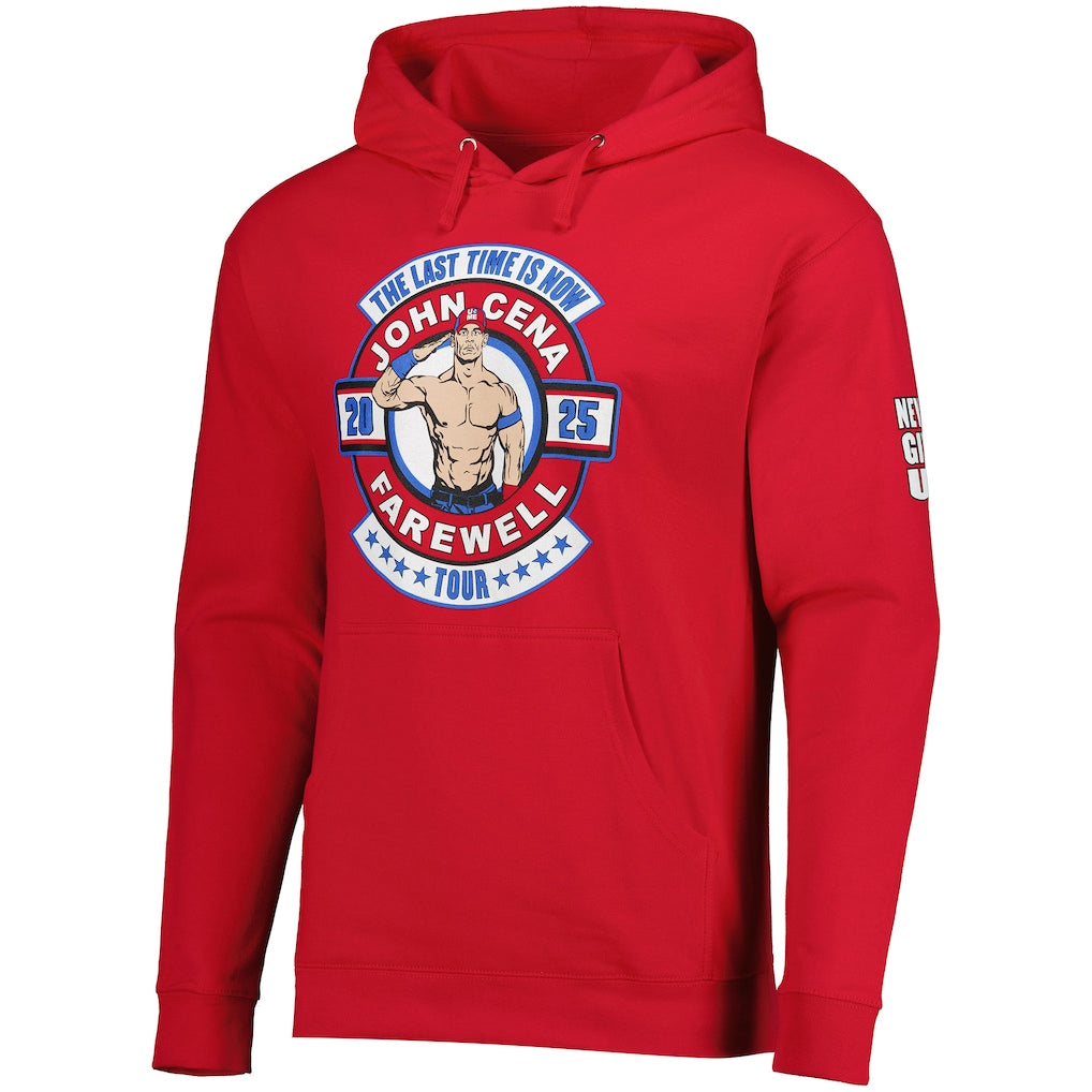 Men's Red John Cena Farewell Tour Pullover Hoodie (Red)