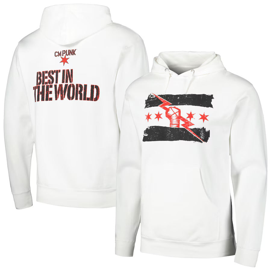 wwe CM Punk Best in the World Hoodie - (White)