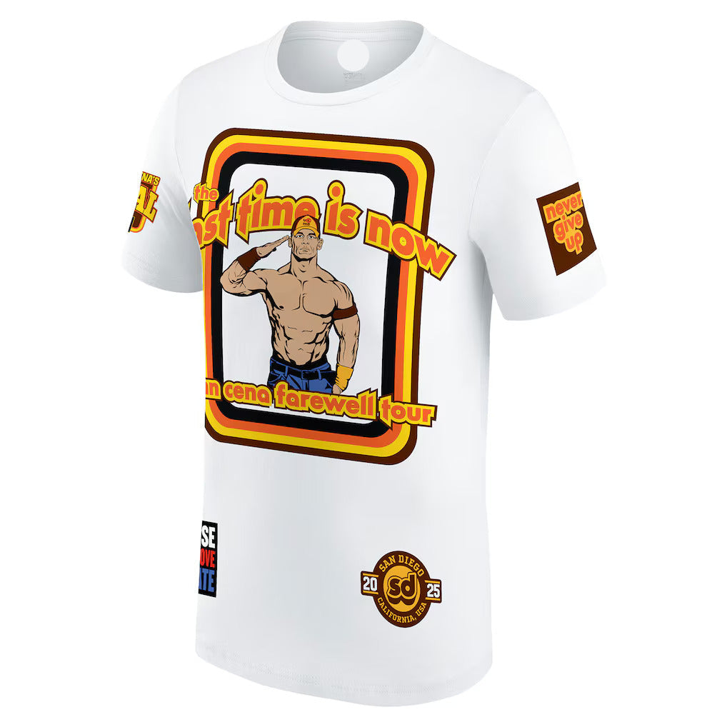 Men's White John Cena Farewell Tour 2025 San Diego (T-Shirt)