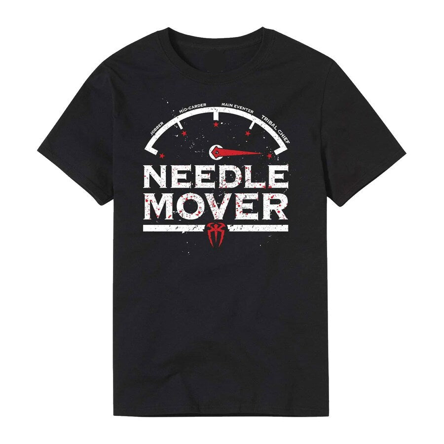 wwe Men's Black Roman Reigns Needle Mover T-Shirt