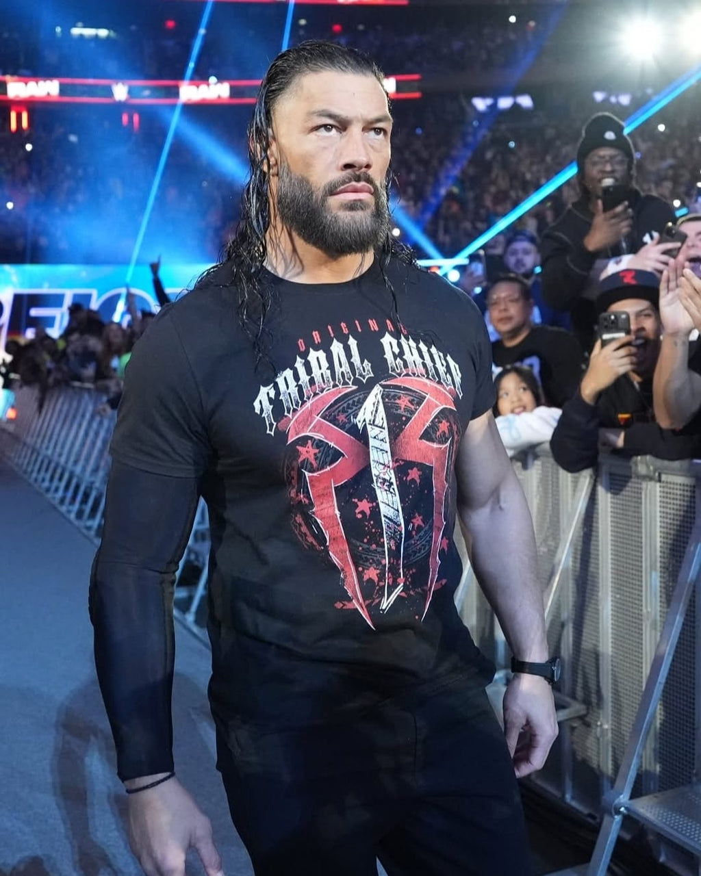 Men's Black Roman Reigns OTC1 Tribal Chief  (T-Shirt)