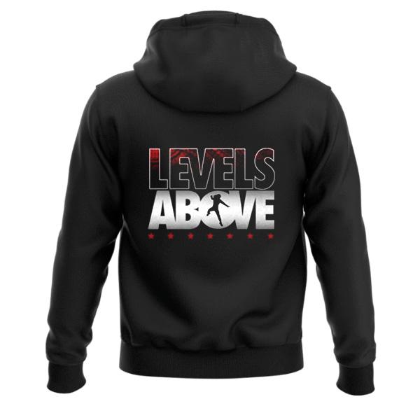 Black Roman Reigns Levels Above Zipper Hoodie Online In Pakistan