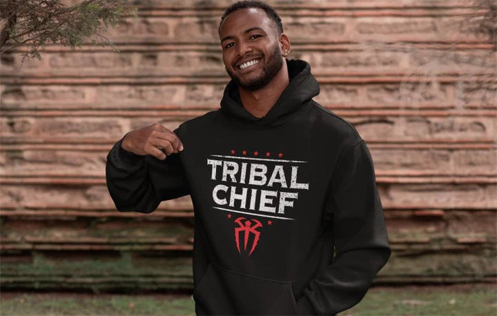 Roman Reigns "TRIBAL CHIEF" Premium Fleece Hoodie (Black)