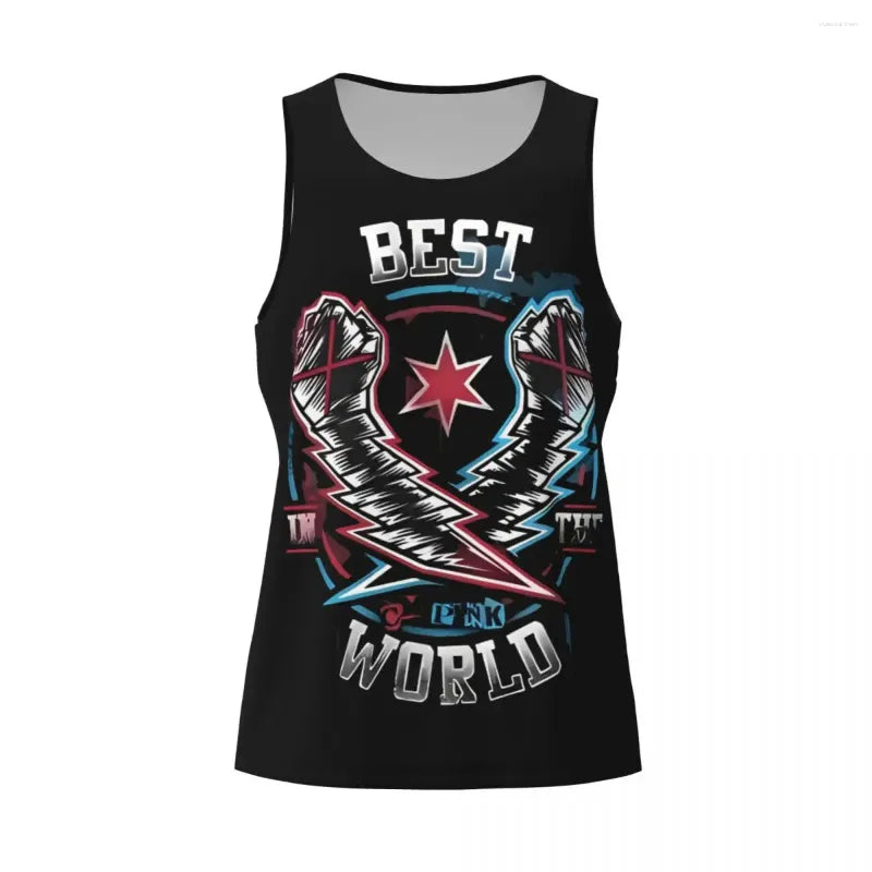 CM Punk Vintage Muscle Tank Top - Sleeveless Bodybuilding Gym Workout Vest for Men