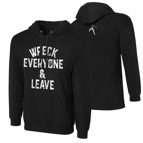 wwe Roman Reigns "Wreck Everyone & Leave" Black Hoodie