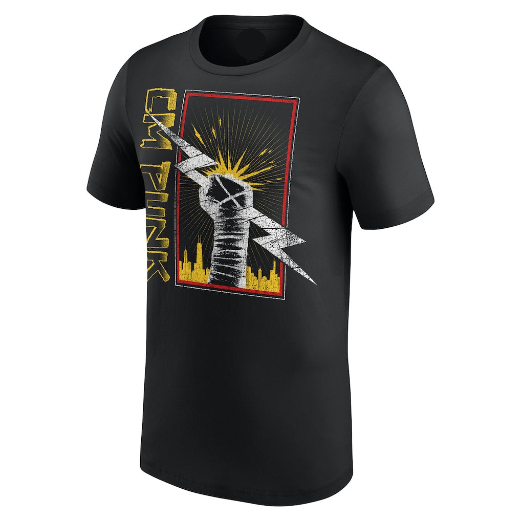 WWE CM Punk Chicago Fist T-Shirt -( Black)
